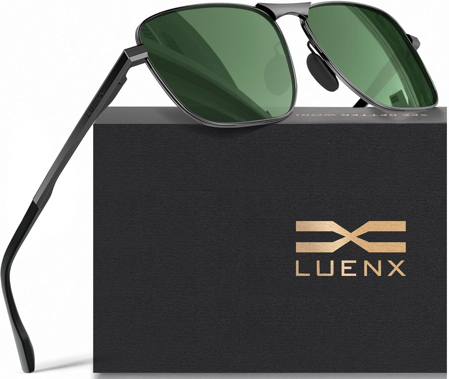 Retro Polarized Aviator Sunglasses for Men UV40 Protection Driving Shades