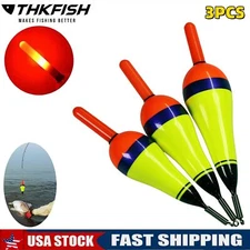 THKFISH 3Pcs Fishing Bobbers Fishing Floats Led Fishing Floats Lighted Bobbers