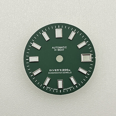 28.5MM Grünes Leuchtzifferblatt Modifiziertes Zubehör für NH35A/4R35 Uhrwerk