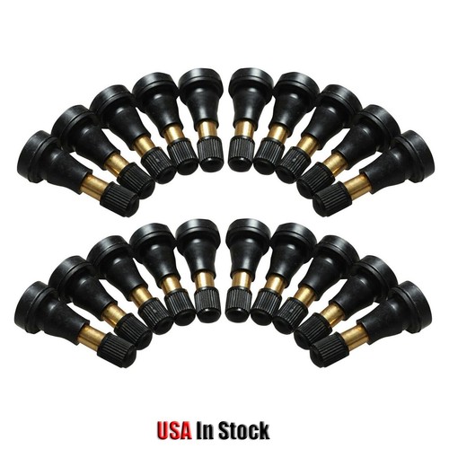 25pcs Black TR-600HP Snap-In Tire Valve Stems High Pressure 1-1/4" Kit Universal