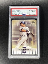 2018 Topps Series 1 DEREK JETER Highlights #DJH-13 SSP GOLD /50 Mint 9 POP 1
