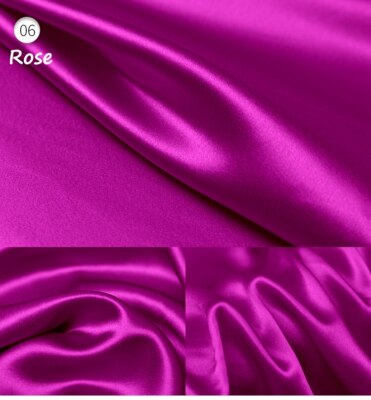 By Yard Quality Stretch Silk Fabric Charmeuse Glossy Soft Sleep Gown Material