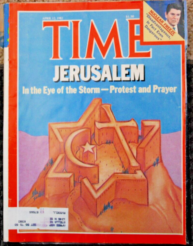 Time Magazine Jerusalem April 1982 Reagan Nuclear Freeze