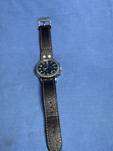 Orologio Cronografo 44mm Zeno Z-H066 Jurgens Germania Lotto Cinturino Pelle - Foto 5 di 7