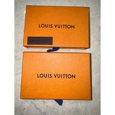 TWO: Authentic Louis Vuitton LV Drawer Style Empty Boxes 5.75"" x 4" x 1.25"