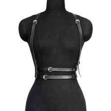 Fashion Harness Corset Leather Binding Lingerie Body Fetish Gothic Suspenders