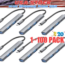 USB C Hub 4 Ports Type C to USB 3.0 Hub Adapter For MacBook Pro Mac Samsung Lot