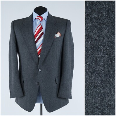Mens Dark Grey Sport Coat 42S US Size KLEIDER BAUER Wool Blazer Jacket