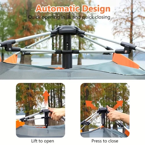 Waterproof Automatic Outdoor Instant PopUp Tent Camping Hiking Canopy 4 People - Picture 13 of 17