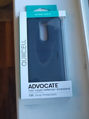 Quikcell Cricket Icon 3 Two-layer Defense+Kickstand (Slate Blue)