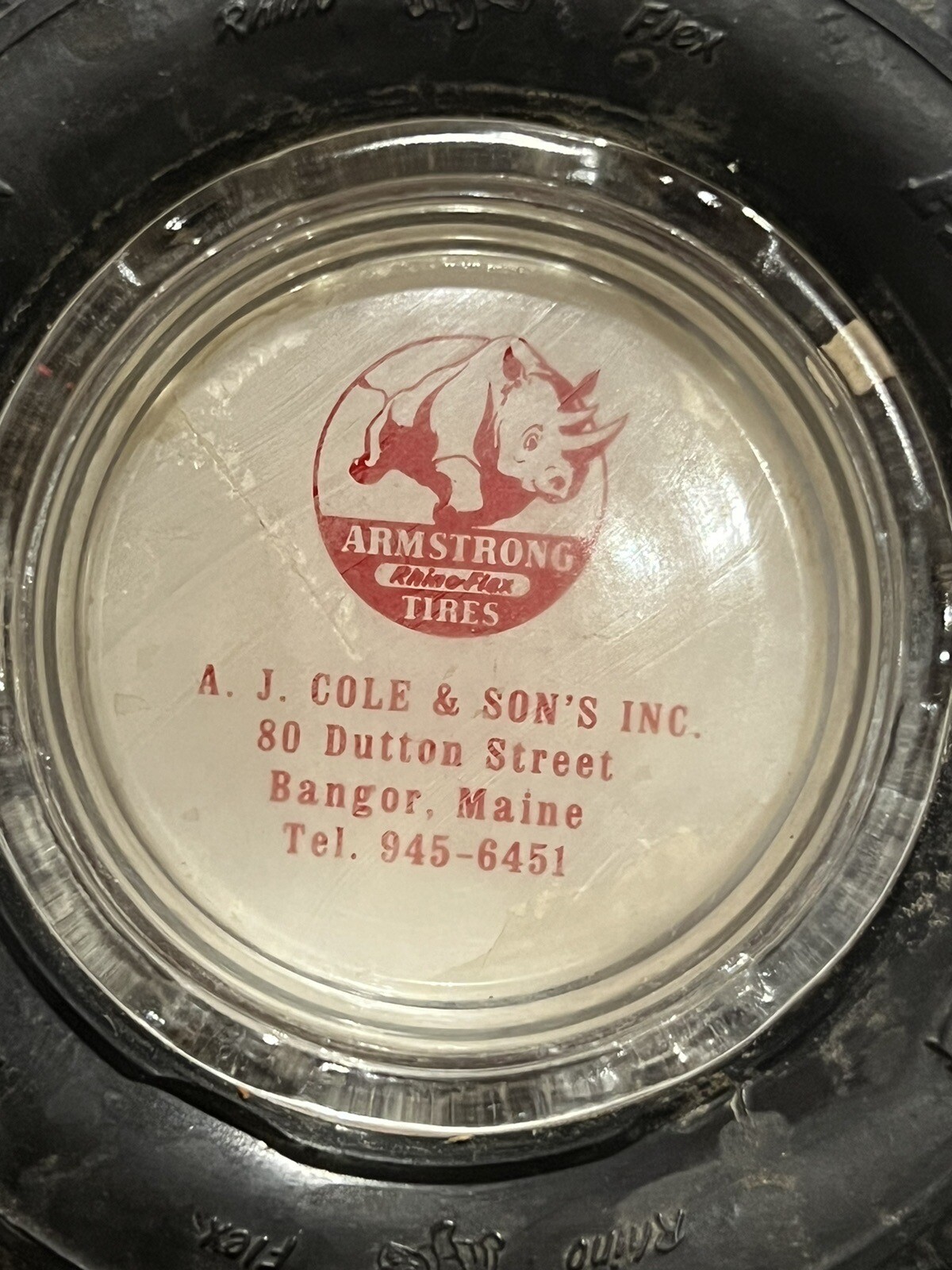 Vintage Armstrong Tire Advertising Ashtray A. J Cole & Sons’s Inc