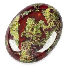Crystal Palm Stone, Dragon Bloodstone Pocket Oval Thumb Worry Stone, Polished...
