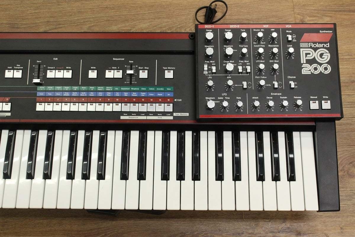 鍵盤楽器 Roland JX-3P PG200 Roland JX-3P + PG-200 Analog Synthesizer Set Vintage 1983