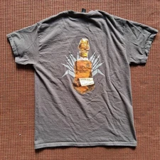 Adictivo Tequila Mens Medium T-Shirt Gray Reposado Promo Graphic 