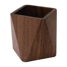 Wooden Pen Holder Organizer Storage Box for Home Office Desk Table