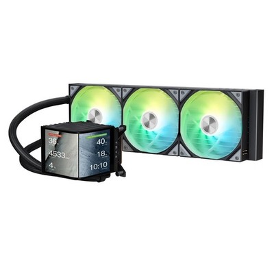 TRYX PANORAMA 360 ARGB AiO Wasserkühlung 3D-AMOLED Display Schwarz