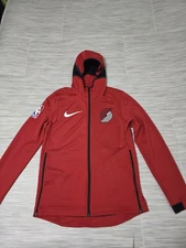 Nike Portland Trail Blazers Showtime Hoodie Red Therma-Flex Jacket Mens M