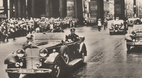 WWII German RPPC Real Photo Postcard General AH STAFF CAR Berlin 1936 Germany A