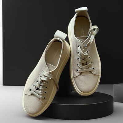 Vagabond Shoemakers 5322-180-50 Beige Canvas Low Top Lace-Up Sneaker US 7