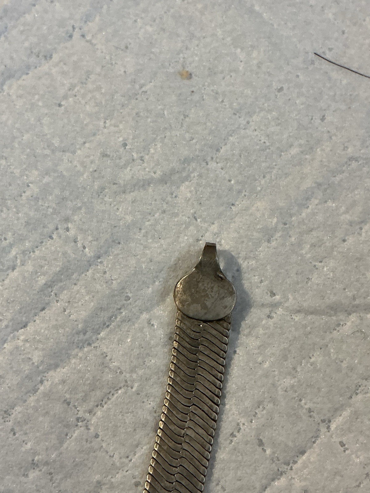 Silver Herribone Bracelet Medium Width - image 8