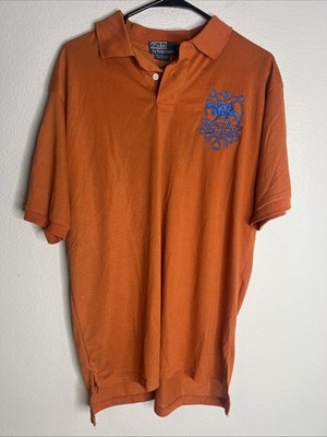 Vintage Polo Ralph Lauren Polo Shirt Size 4XL XXXXL Orange Big Pony Men's  SS NWT