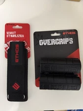 Ethos Wrist Stabilizer and Barbell Over Grips