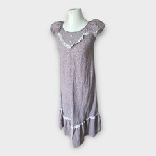 Vintage 70s Liberty House Hawaiian Purple Floral Cottagecore Boho Maxi Dress 4