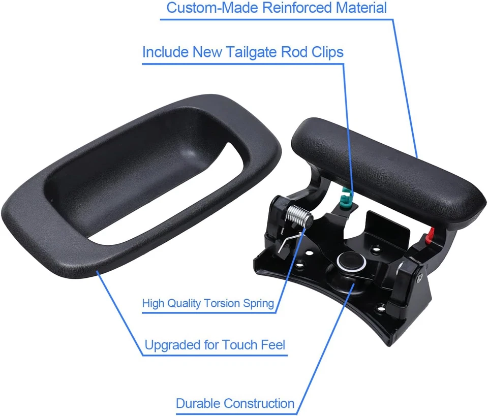 Tailgate Handle & Bezel Kit with Clips for Chevy Silverado GMC Sierra 1999–2007 - Image 2 of 4