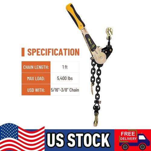 Nuovo raccoglitore a catena a cricchetto 5/16" - 3/8" EZ con ganci di presa e raccoglitore di carico WLL 5400 libbre - Foto 1 di 13