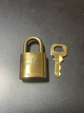 LOUIS VUITTON PadLock Lock  Key Brass Gold Authentic Number 313 From Japan
