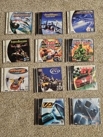  Sega Dreamcast VA1 Retro Flight & Racing Bundle - Mad Catz Accessories + 11