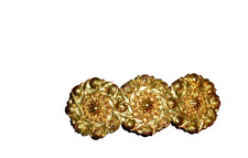 Vintage 1980's Gold Metal FLORAL Hair Barrette HAIR CLIP SUPER CUTE NEW