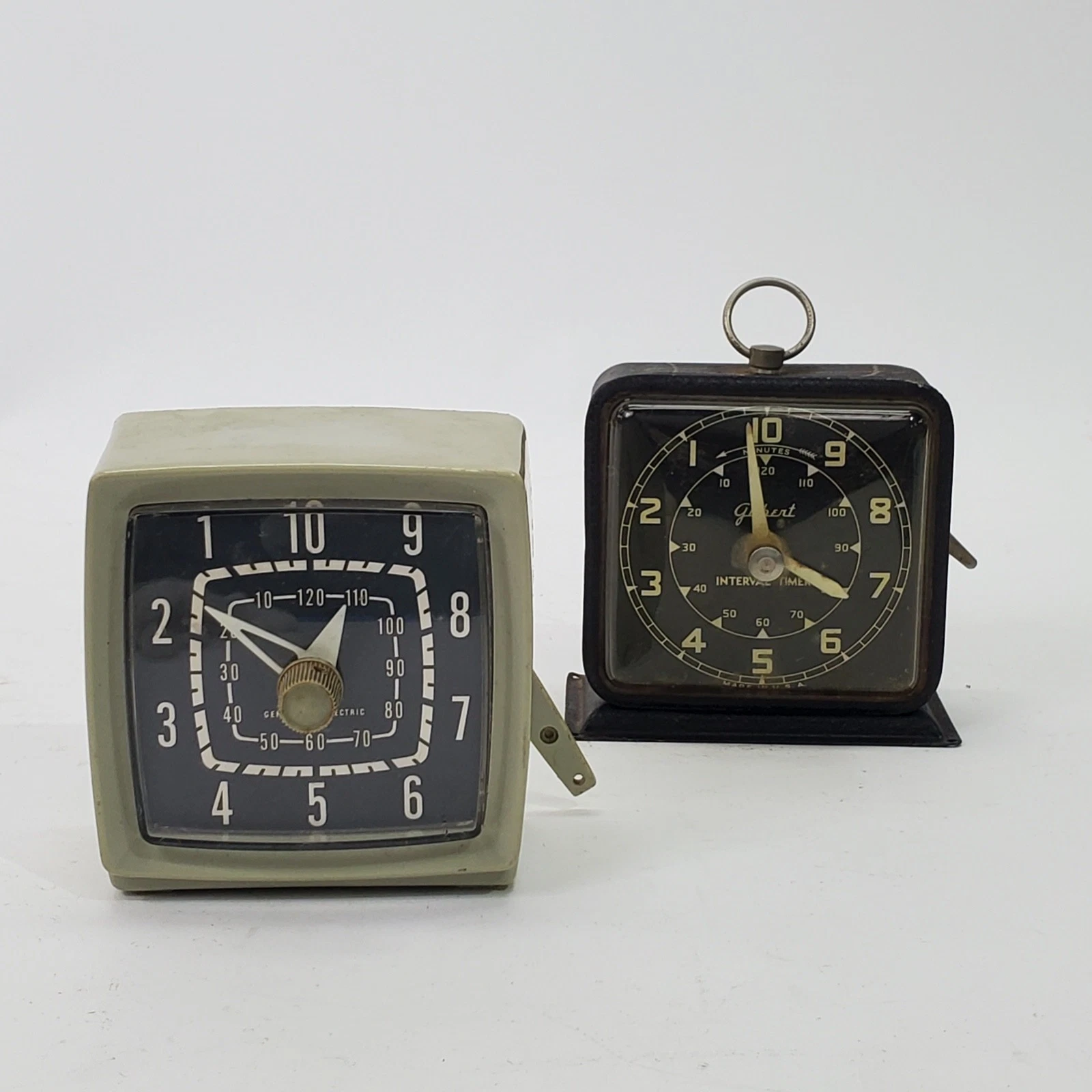 VTG Lot of 2 Mechanical Dark Room Timers General Electric & Gilbert Parts Repair
