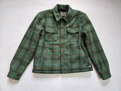 SCOTCH & SODA AMSTERDAM WOOL BLEND GREEN CHECK MEN'S JACKET SIZE M