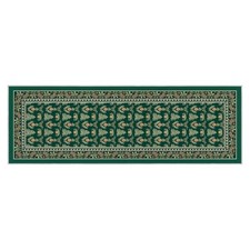 Green Xmas Tree Mistletoe Christmas Runner Rug, Winter Home Decor Low-Profile