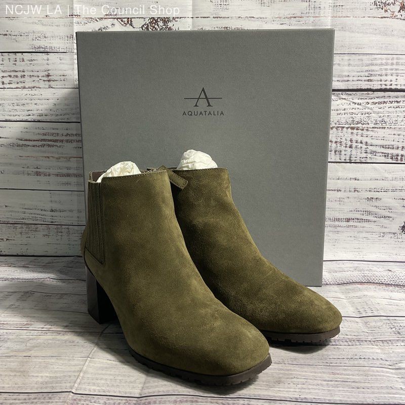 Block Heel Aquatalia Chelsea Boots Womens NOB Aquatalia