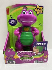 Barney s World Heart Hands Barney Figure Talking Music Lights NEW REALLY NICE