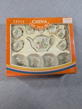12 Pc China Toy Tea Set