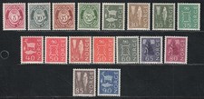 1962-65 Norvège, # 435/49 corne postale, série ordinaire, neuf neuf neuf dans 