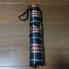 Burberry Nova Check Folding Umbrella One-Touch Open Rain Umbrella Used