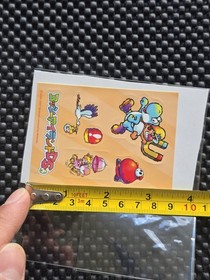 Vintage Nintendo Mario Yoshi Island DS Character Sticker Sheet Rare Promo NES 