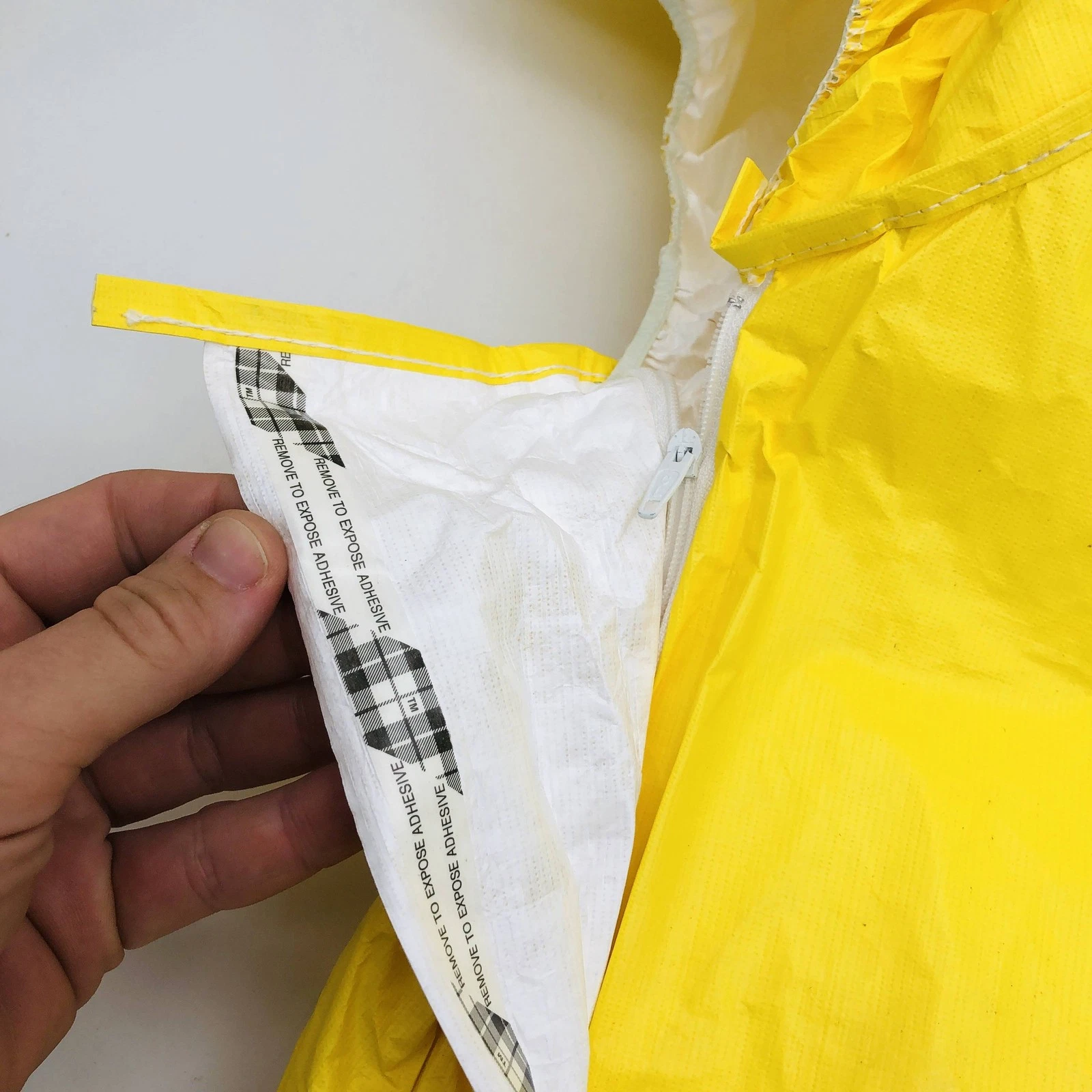 Dupont Tychem 2000 Hazmat Coverall Suit 3XL Hooded Yellow QC122BYL3X001200 1pk - product detail image 5