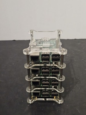 GeauxRobot Acrylic Case With 4 Raspberry Pi Model B+ V1.2 