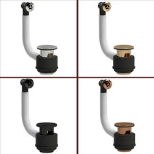 Nuie Slotted Stone Plated Pop-Up Stone Basin Waste With Brass Overflow Kit