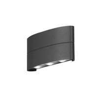 LED AußEn-Wandleuchte Chieri, IP54, Up/Down, 6 Leds, 8W 3000K 400Lm, Anthrazit,