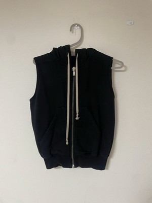 Rick Owens Dark Shadow Sleeveless Hooded Zip-U