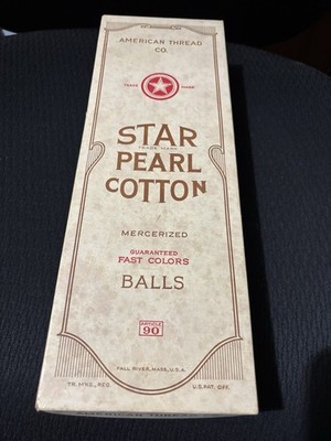 American Thread Company Star Pearl Cotton & O.N.T Mercerized 12 white balls, USA