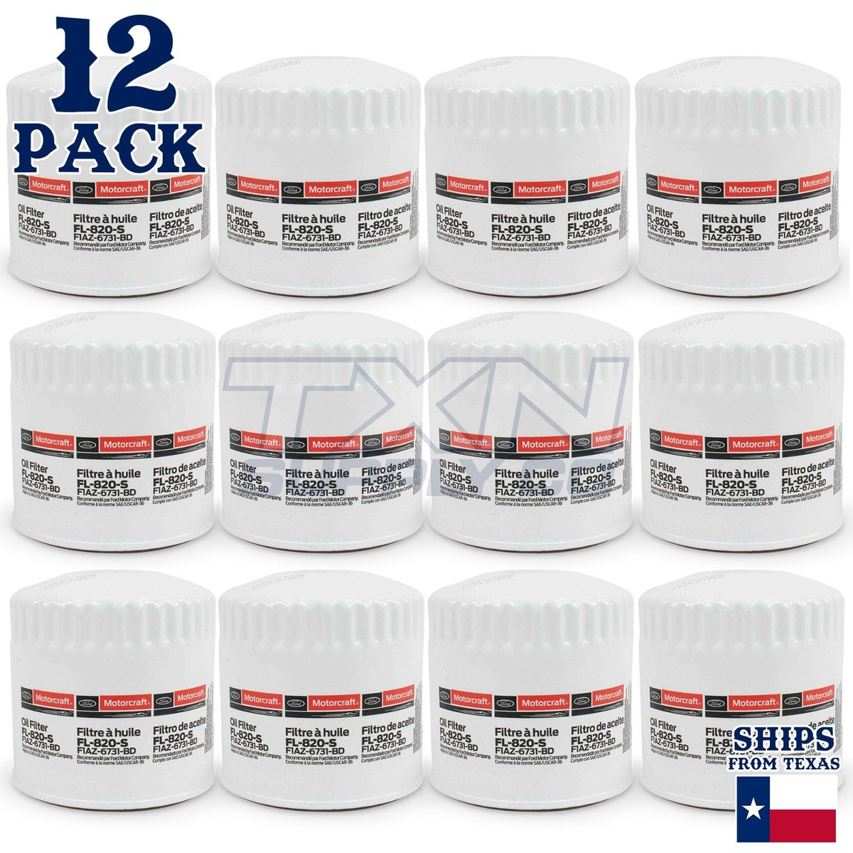 12 Pack Motorcraft FL-820-S Engine Oil Filter FL820S F1AZ-6731-BD