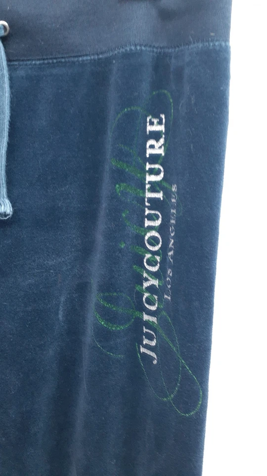 Vintage Y2k Juicy Couture Velour Tracksuit Set Blue Medium Jacket Pants USA made - Image 2 of 4