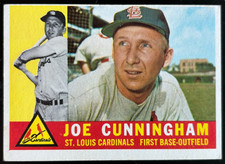 1960 TOPPS  #40 JOE CUNNINGHAM St. Louis Cardinals MLB baseball card EX